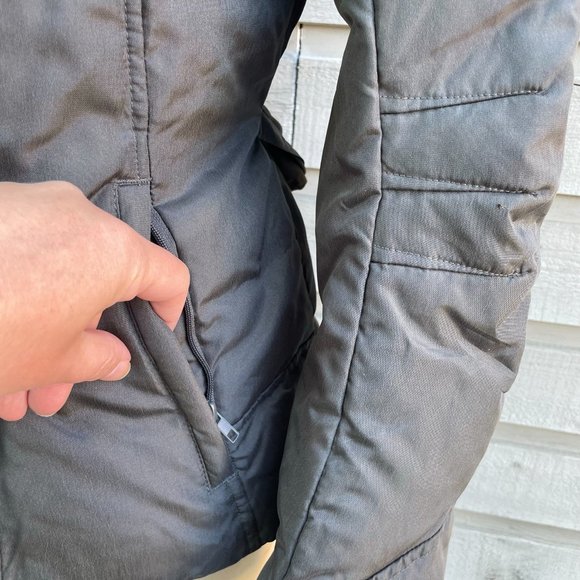 Women's Gray Down-filled Puffer Jacket - Picture 5 of 7